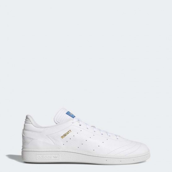 Mens White/Gold Metallic/Bluebird Adidas Originals Busenitz Rx Shoes 290JULHQ->Adidas Men->Sneakers