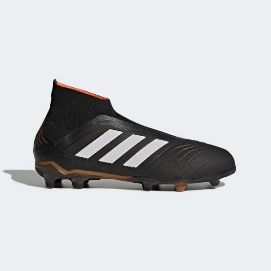 Kids Core Black/White/Infrared Adidas Predator 18+ Firm Ground Boots Soccer Cleats 355VMGUN->Adidas Kids->Sneakers