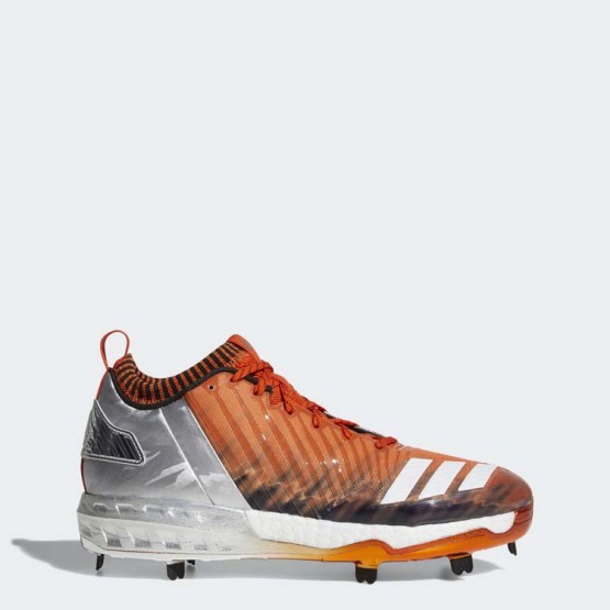 Mens Orange/Metallic Gold/Black Adidas Boost Icon 3 Faded Cleats Baseball Shoes 377NPBHD->Adidas Men->Sneakers