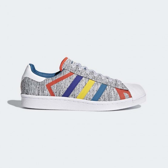 Mens Light Grey Heather/White Adidas Originals Superstar White Mountaineering Shoes 414HROKS->Adidas Men->Sneakers