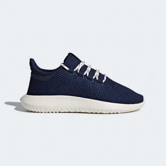 Kids Collegiate Navy/Chalk White Adidas Originals Tubular Shadow Shoes 460GDOXF