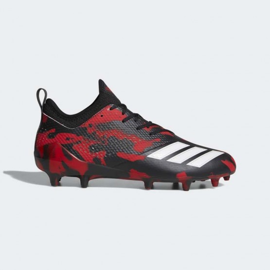 Mens Core Black/White/University Red Adidas Adizero Tagged Cleats Football Cleats 488NPHBF->Adidas Men->Sneakers