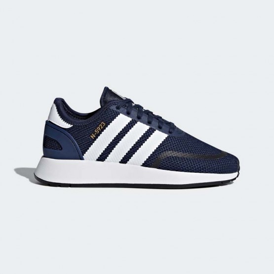 Kids Collegiate Navy/White/Grey Adidas Originals N-5923 Shoes 516ROMNG