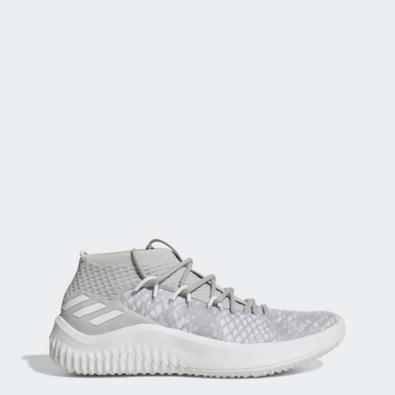 Mens White Adidas Dame 4 Basketball Shoes 524EPAXS->Adidas Men->Sneakers