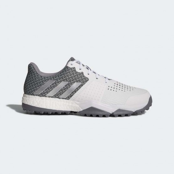 Mens White/Silver Metallic/Light Onix Adidas Adipower S 3 Wide Golf Shoes 535JYTHD->Adidas Men->Sneakers