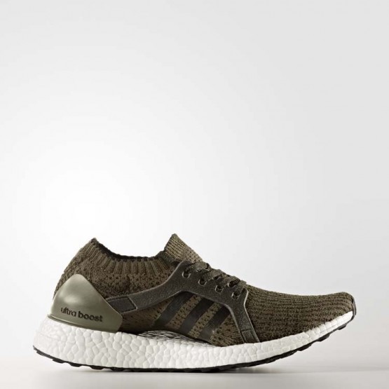 Womens Dark Green Adidas Ultraboost X Running Shoes 554TXEWL->Adidas Women->Sneakers