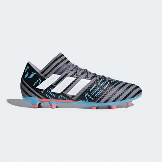 Mens Grey/White/Black Adidas Nemeziz Messi 17.3 Firm Ground Boots Soccer Cleats 564KJNFL->Adidas Men->Sneakers