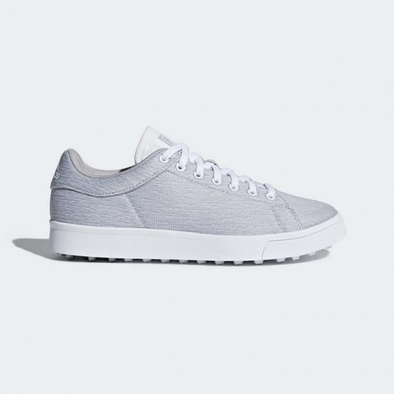 Kids Light Grey Heather/White/Grey Adidas Adicross Classic Golf Shoes 612YOWEV->Adidas Kids->Sneakers