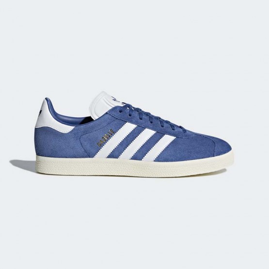 Mens Collegiate Royal/White Adidas Originals Gazelle Shoes 618RGVPM->Adidas Men->Sneakers