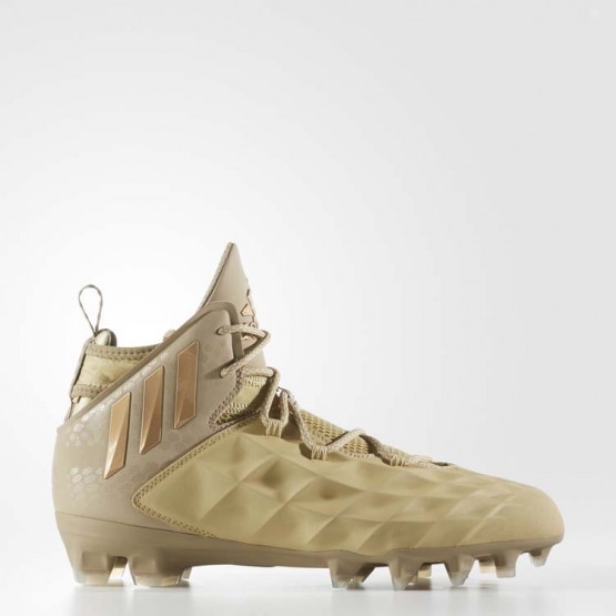 Mens Sand/Copper Metalic/Hemp Adidas Freak Lax Mid Cleats Lacrosse Cleats 625IAWXF->Adidas Men->Sneakers