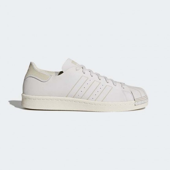 Mens White/Espresso Adidas Originals Superstar 80s Decon Shoes 632BSTJD
