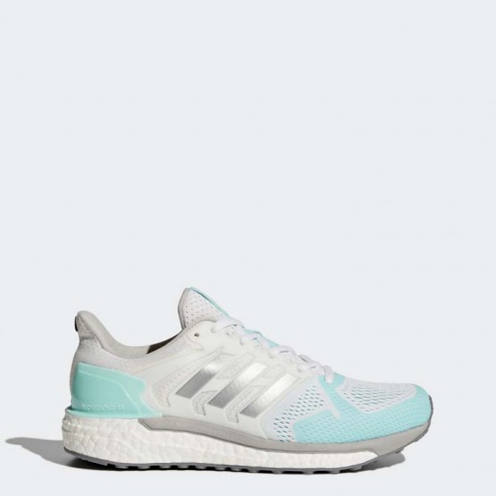 Womens White/Silver Metallic Adidas Supernova St Running Shoes 669NGLUI