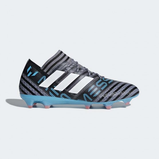 Mens Grey/White/Black Adidas Nemeziz Messi 17.1 Firm Ground Boots Soccer Cleats 675PJMCG->Adidas Men->Sneakers