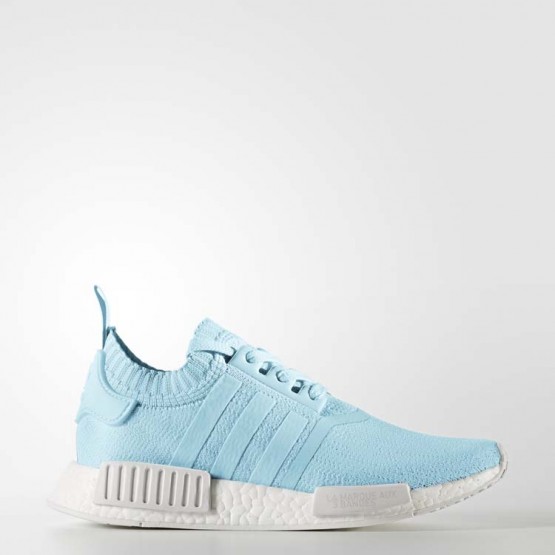 Womens Ice Blue/White Adidas Originals Nmd_r1 Primeknit Shoes 679TBYGL->Adidas Women->Sneakers