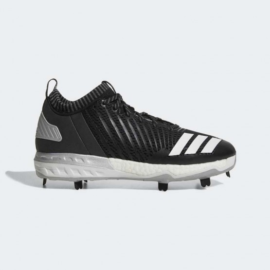 Mens Core Black/White/Metallic Silver Adidas Boost Icon 3 Cleats Baseball Shoes 713ZVXNF->Adidas Men->Sneakers