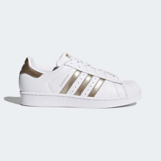 Womens White/Cyber Metallic Adidas Originals Superstar Shoes 719UMIYP->Adidas Women->Sneakers