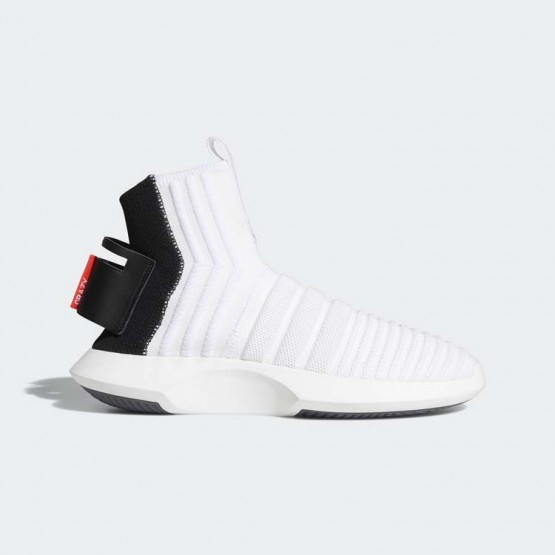 Mens White/Core Black Adidas Originals Crazy 1 Adv Sock Primeknit Shoes 736VXIAN