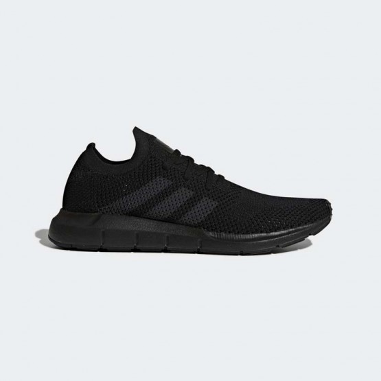 Mens Core Black/Grey/Black Adidas Originals Swift Run Primeknit Shoes 766XHAYB->Adidas Men->Sneakers