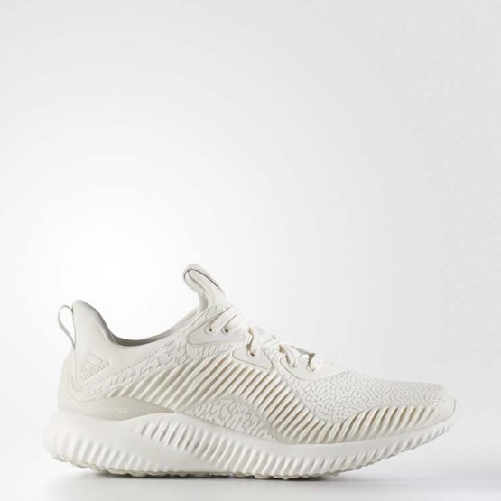 Womens Talc/Chalk White Adidas Alphabounce Reflective Hpc Ams Running Shoes 797SJPBG->Adidas Women->Sneakers