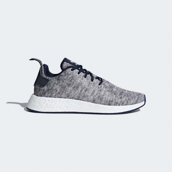 Mens Core Heather/Matte Silver/White Adidas Originals Ua Sons Nmd R2 Shoes 822KDGJQ->Adidas Men->Sneakers