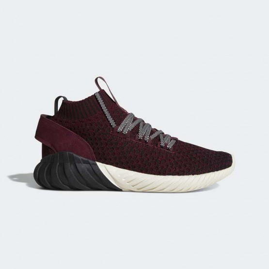 Mens Core Black/Maroon/Chalk White Adidas Originals Tubular Doom Sock Primeknit Shoes 847ARVIX->Adidas Men->Sneakers