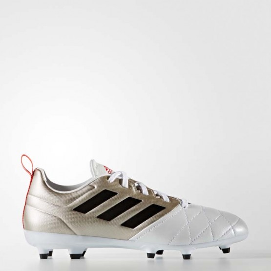 Womens Platinum Metallic/Black/Core Red Adidas Ace 17.3 Firm Ground Cleats Soccer Cleats 856OEIUL
