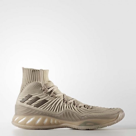 Mens Trace Khaki/Cargo Brown/Linen Khaki Adidas Crazy Explosive 2017 Primeknit Basketball Shoes 856PFNXV->Adidas Men->Sneakers