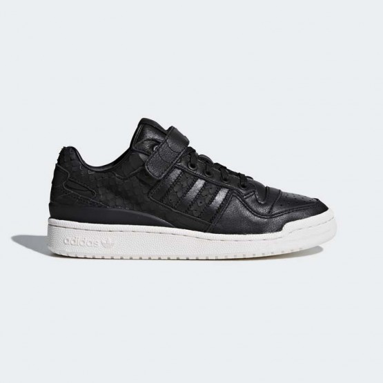Womens Core Black/Chalk White Adidas Originals Forum Low Shoes 880SYKTE
