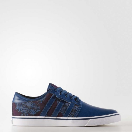 Mens Blue Night/White Adidas Originals Seeley Shoes 884ZNDXK