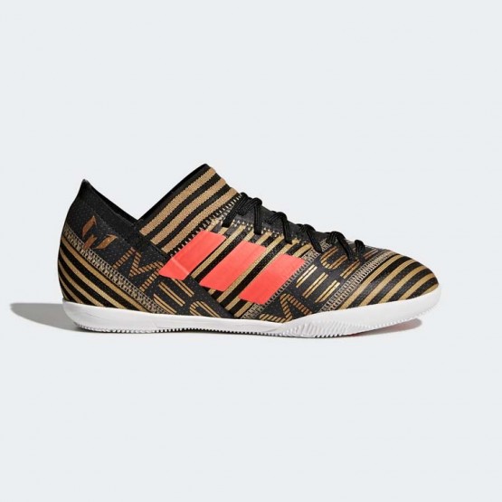 Kids Core Black/Infrared/Tactile Gold Metallic Adidas Nemeziz Messi Tango 17.3 Indoor Soccer Cleats 918KUNHE->Adidas Kids->Sneakers