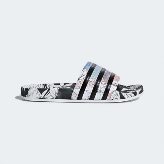 Womens Black/Core Black Adidas Originals Adilette Slides Shoes 955JBFGY