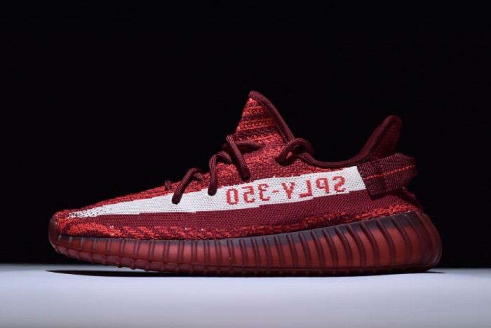 Yeezy Boost 350 V2 Maroon Zebra DA9568->Yeezy Boost->Sneakers